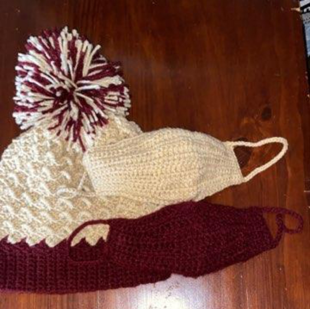 Yarn mask and winter hat